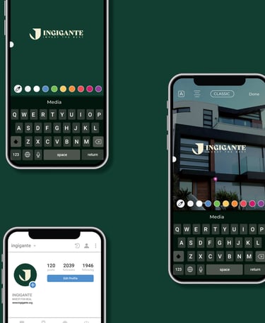 a number of different types of apps on a green background
