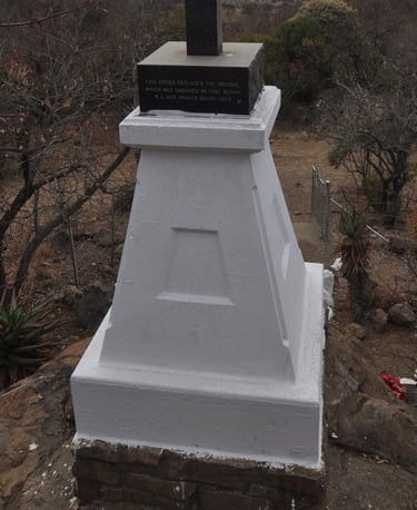 graves of Lts. Melvill and Coghill at Fugitives drift, South Africa