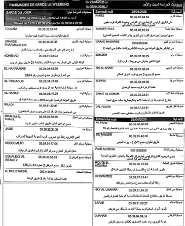 pharmacie de garde tanger