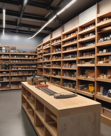 A cozy corner with a mix of new and used books stacked on a wooden shelf