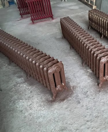 ral 8017 kahve desenli floreal döküm radyatör