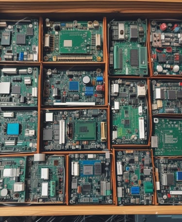 A collection of refurbished laptops on display.