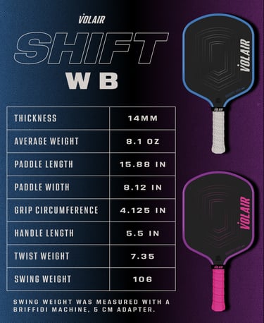 Click here to shop the Volair Shift Widebody paddle