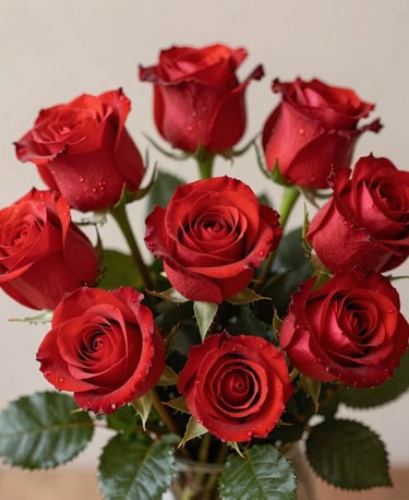 A vibrant bouquet of Ecuadorian roses.