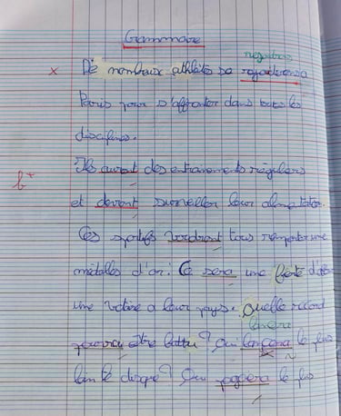 Ecriture après séances de rééducation