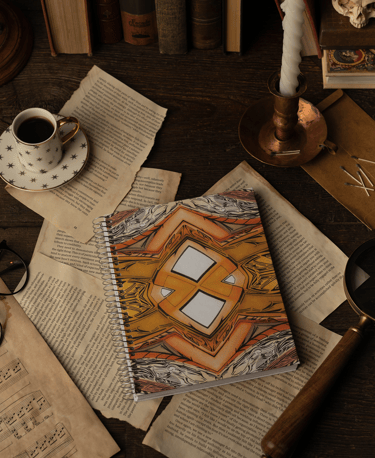 a book with a candle and a candle on a table