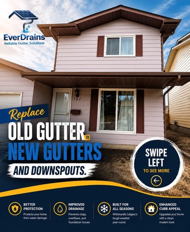 New seamless gutters installed by EverDrains
