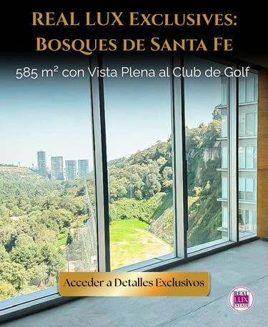 Vista al campo de golf Bosques de Santa fe desde el departamento en Residencial Torre Alta