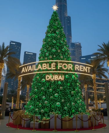 christmas tree for in dubai, christmast tree dubai, how to rent christmas tree  in dubai