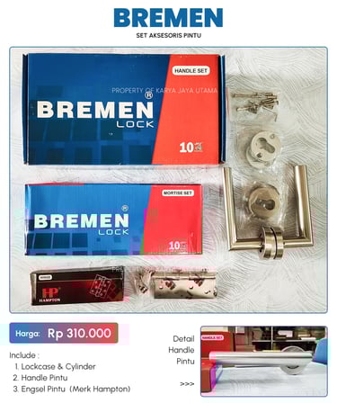 Set handle pintu merk Bremen