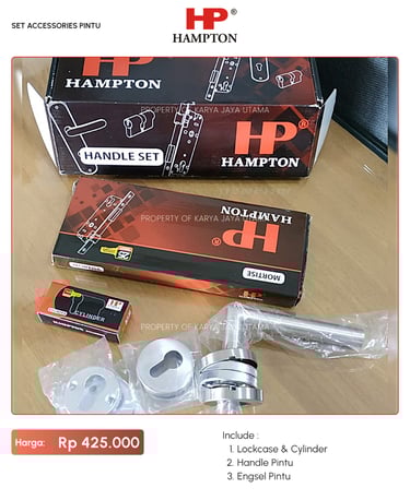 Set handle pintu merk Hampton