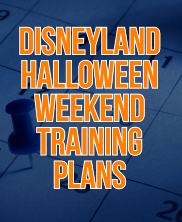 runDisney Disneyland Halloween Half Marathon Race Weekend Training Plans