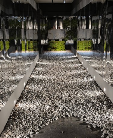 Breathing Stones artwork at Gochang Dolmen Museum