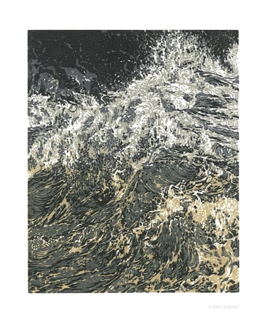Linogravure sur papier 30  × 42 cm - © Eric Durant