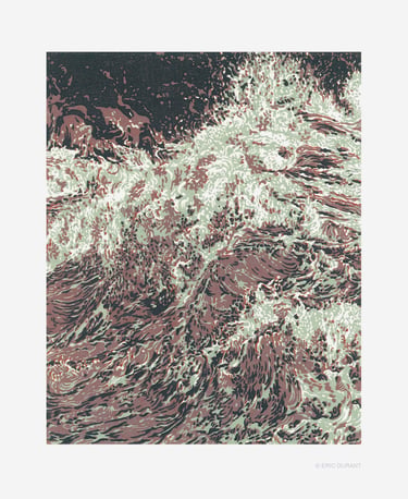 Linogravure sur papier 30  × 42 cm - © Eric Durant