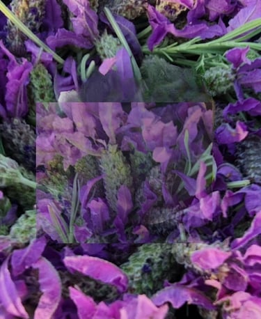 Bowl of Lavender representing peace and healing