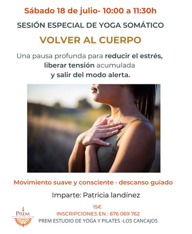 clase especial de yoga somático para liberar tensión