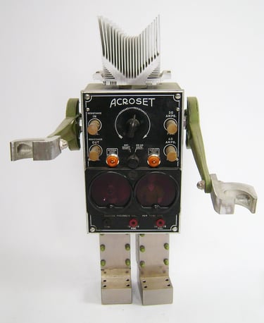 Found object robot named Meddling Kids by Santa Barbara artist Tal Avitzur.