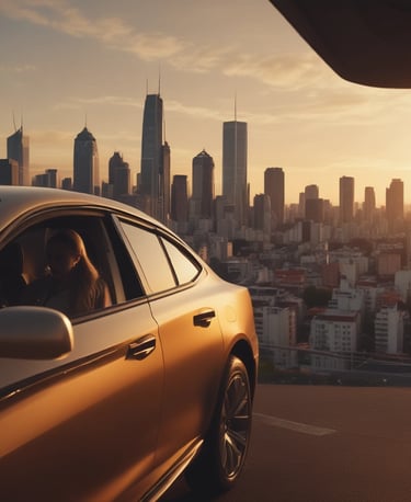 Dark, rugged backpack resting against a steel surface with subtle golden light highlighting its details