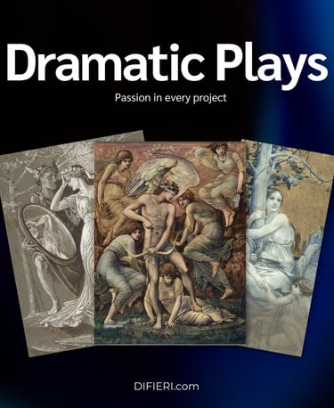 The image shows three cover-images of Dramatic Plays