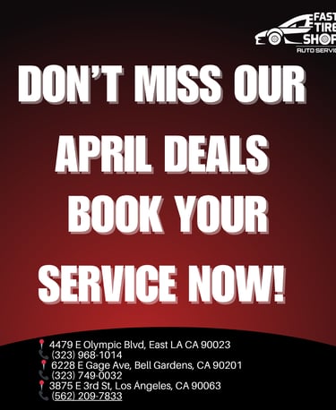 Tire service deals in Los Angeles at Fast Tire Shop, offering discounts on tire installation, repair