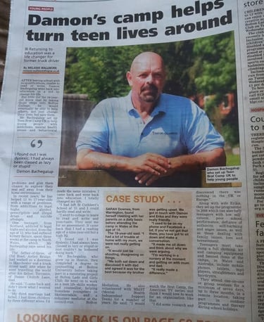 teencampsuk newspaper story