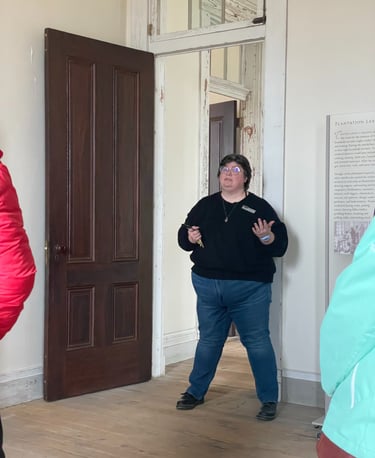 tour guide at Lakeport Plantation in Lake Village, Arkansas