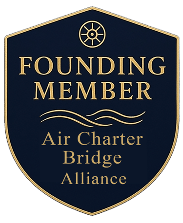 Intelli.Jet founding partner badge for the Air Charter Bridge Alliance
