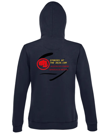 felpa cappuccio donna black back