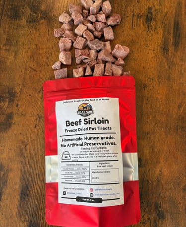 Healthy Raw Freeze Dried Beef Sirloin - Protein Rich
