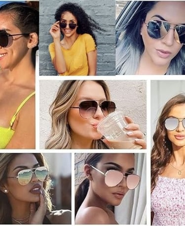 women wearing Oversized Aviator Sunglasses for Women 