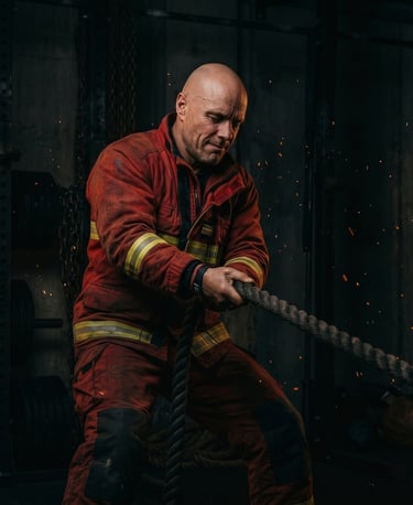 Lou ancien sapeur pompier de Paris entrainement sportif discipline Bangkok