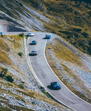 supercar driving in the alps