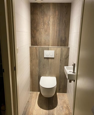 a bathroom with a toilet and a sink