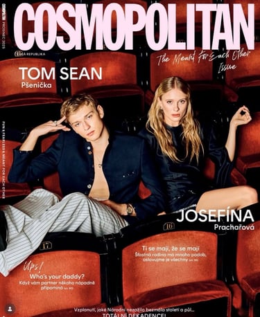 Sean Tomas Pšenička wears ALEXANDER BEL SS26 for Cosmopolitan (COVER), December, 2025
