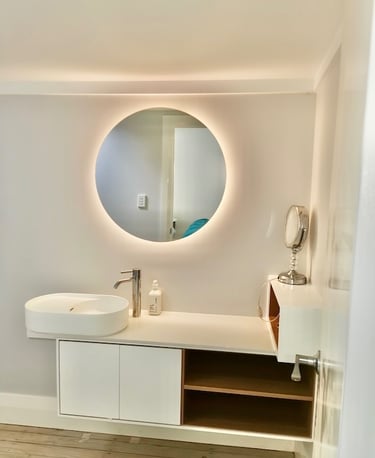 custom built bathroom vanity Kawau renovation