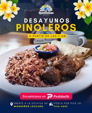 Desayunos en Típicos Pinoleros Managua