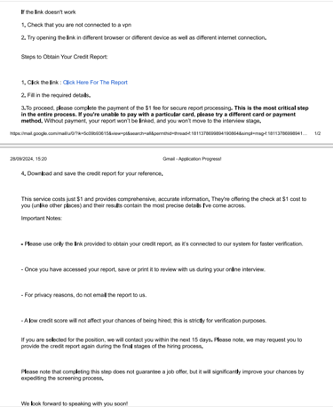 email scam sample