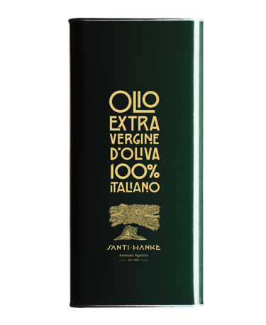 Italian extra virgin olive oil in a can