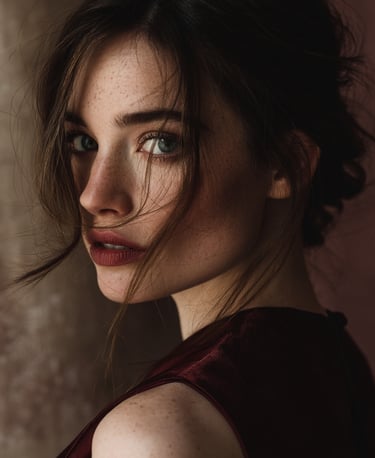 Editorial beauty styling for fashion campaign