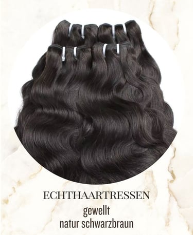 Echthaartressen Gewellt haarverlängerung weaving