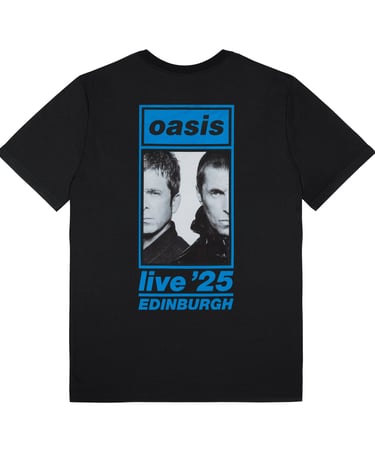 Oasis Live'25 Tour Edinburgh Black tee