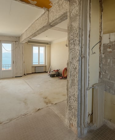 poutres et poteaux en béton