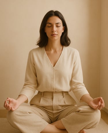 Mujer meditando, guía para meditar