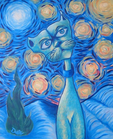 Dale Larner painting LeChat