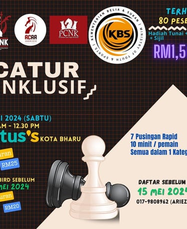 Kejohanan Catur Inklusif 2024 Lotus's Kota Bharu Catur Malaysia Chess Tournament