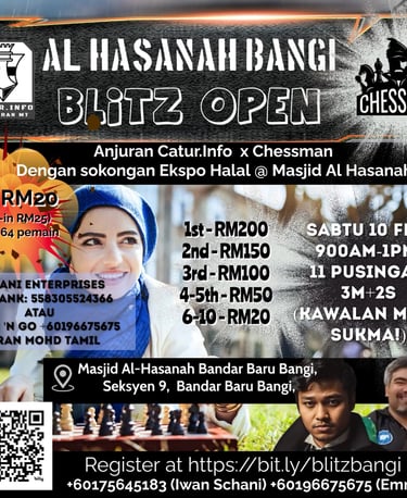Malaysia Chess. Catur Malaysia. Al Hasanah Bangi Blitz Open