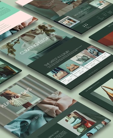 Example of limited colour palette across a website