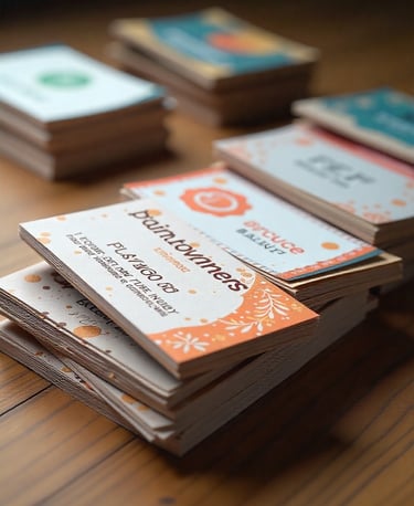 Bulk printing of brochures and flyers ready for dispatch