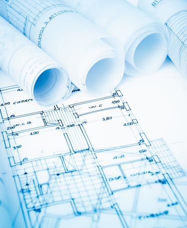 Detailed CAD blueprint printing for architects and engineers